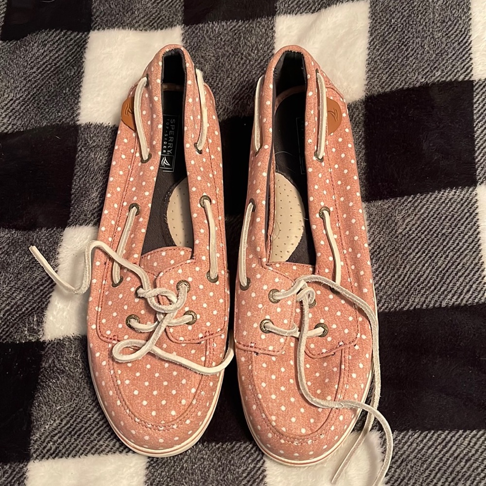 Pink Polka Dot Sperry Top Siders